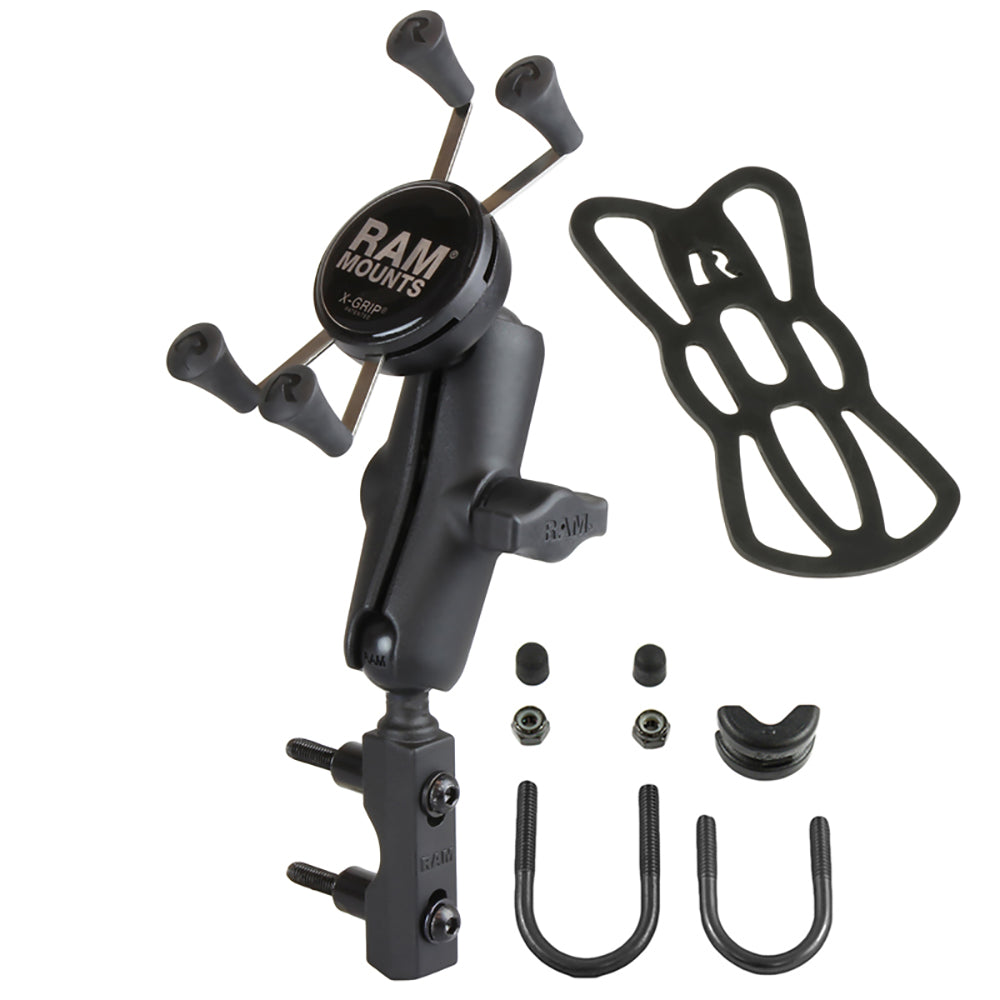 RAM Mount Combination BrakeClutch Reservoir UBolt Mount wUniversal XGrip CelliPhone Cradle