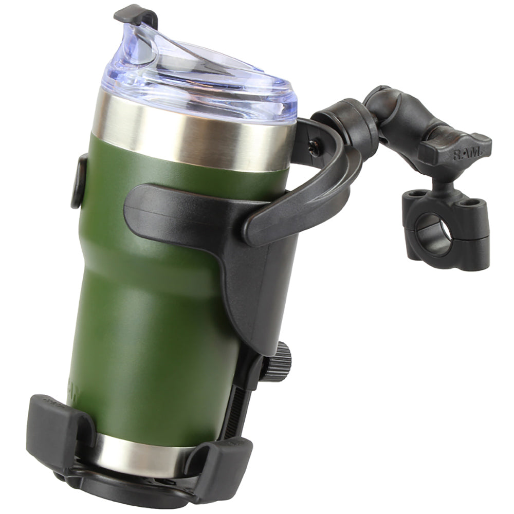 RAM Mount RAM Level Cup XL with Torque 34 1 Diameter Rail Base and Short Arm