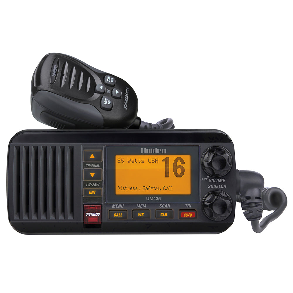 Uniden UM435 Fixed Mount VHF Radio Black