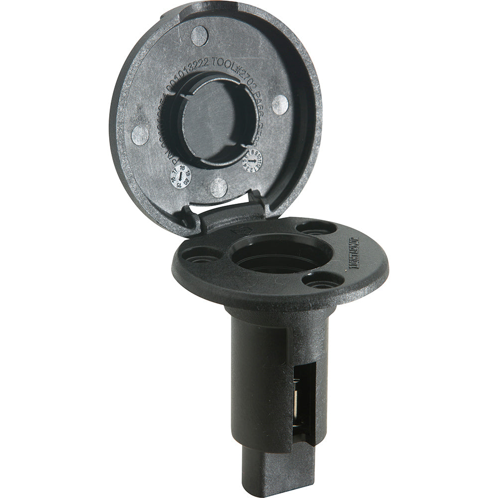 Attwood LightArmor PlugIn Base 2 Pin Black Round