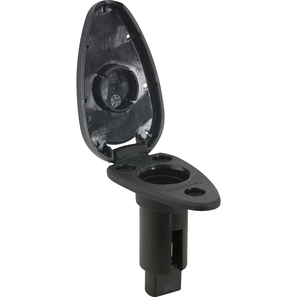 Attwood LightArmor PlugIn Base 2 Pin Black Teardrop