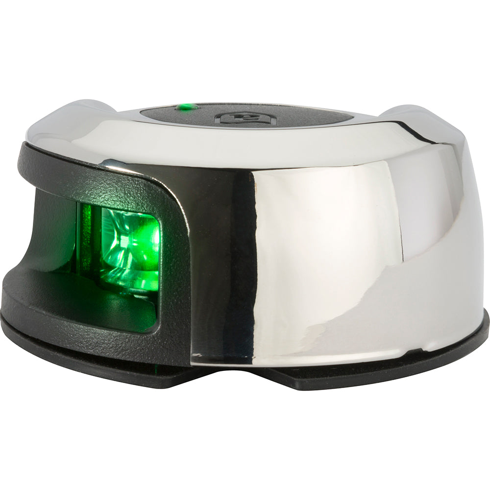 Attwood LightArmor Deck Mount Navigation Light Stainless Steel Starboard green 2NM