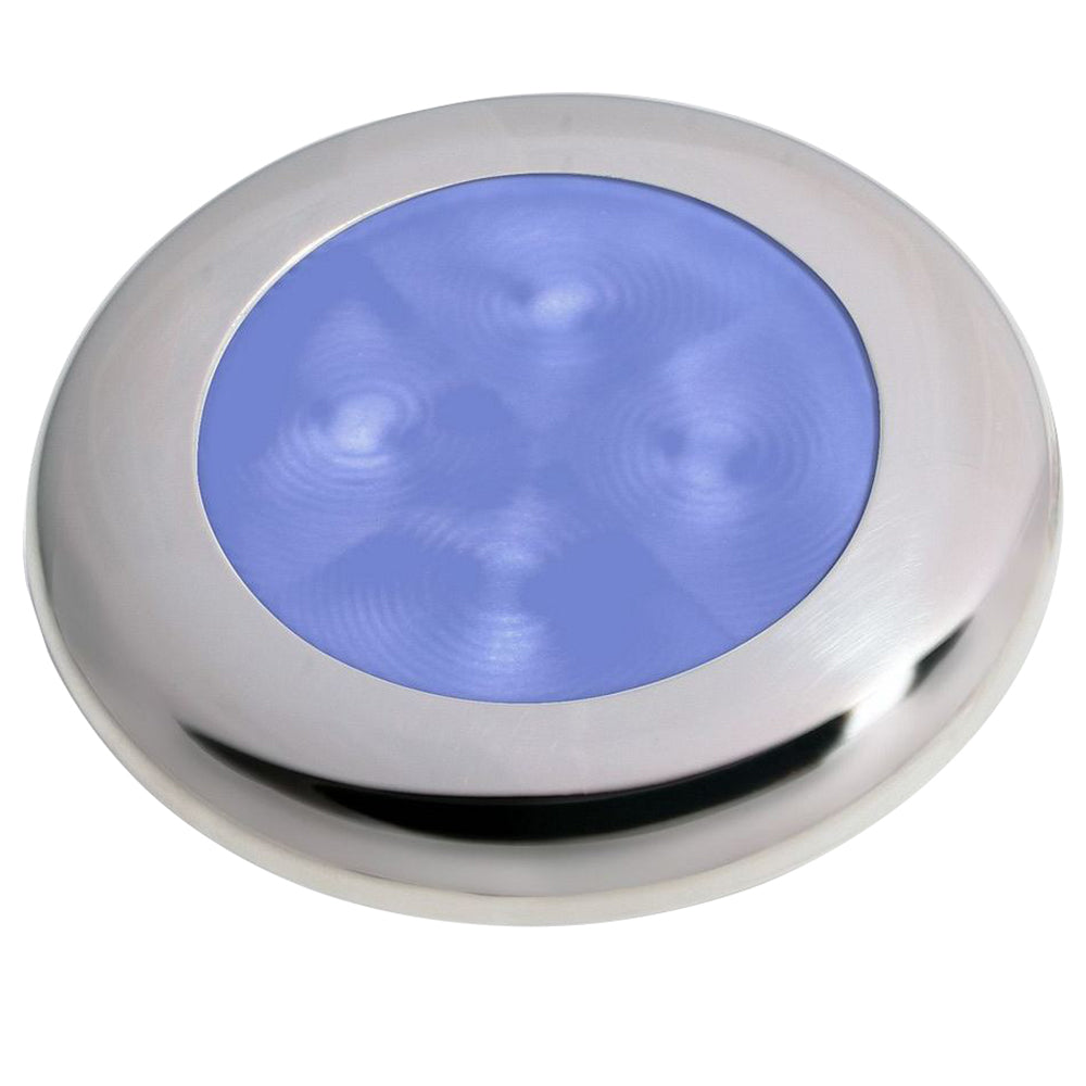 Hella Marine Polished Stainless Steel Rim LED Courtesy Lamp Blue