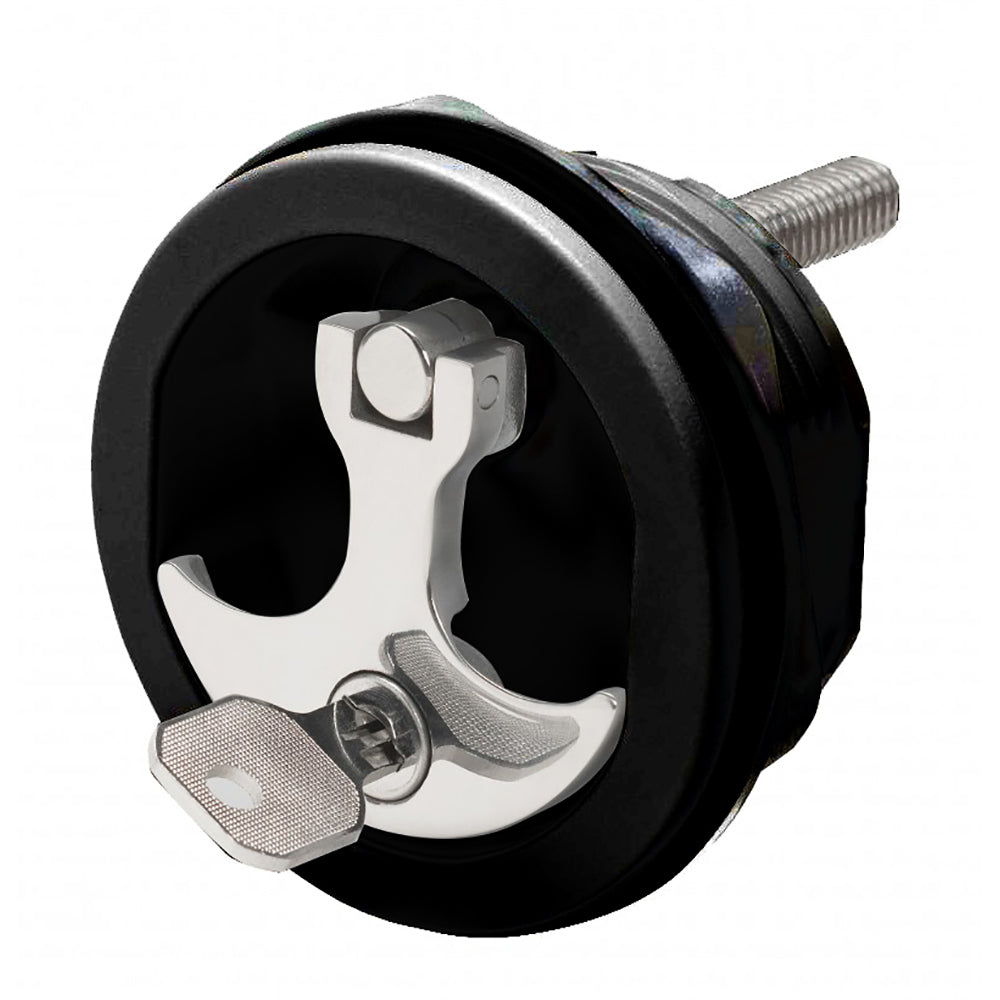 Whitecap Compression Handle CP ZamacBlack Nylon Locking Fresh Water Use Only