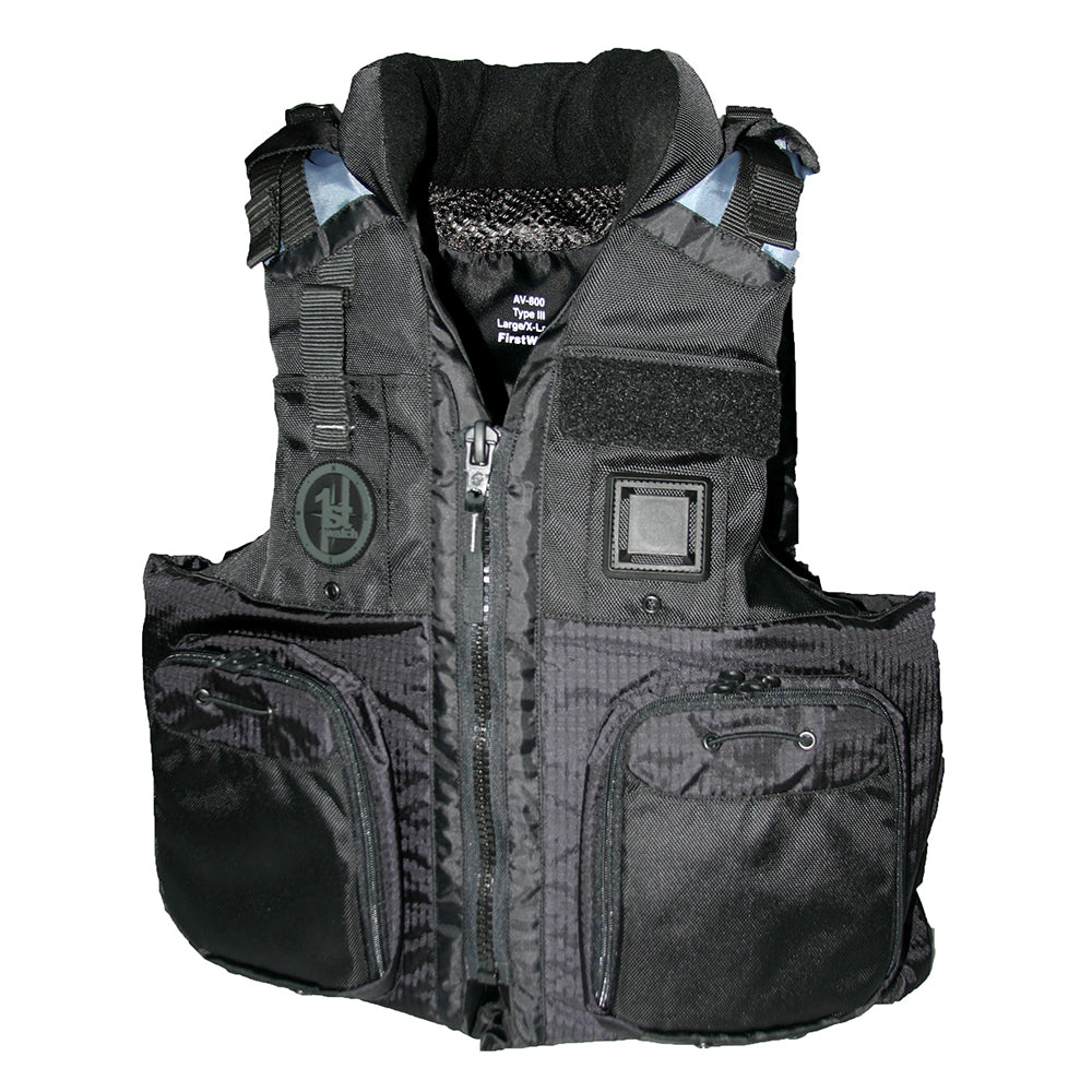 First Watch AV800 Four Pocket Flotation Vest Black Large to XL