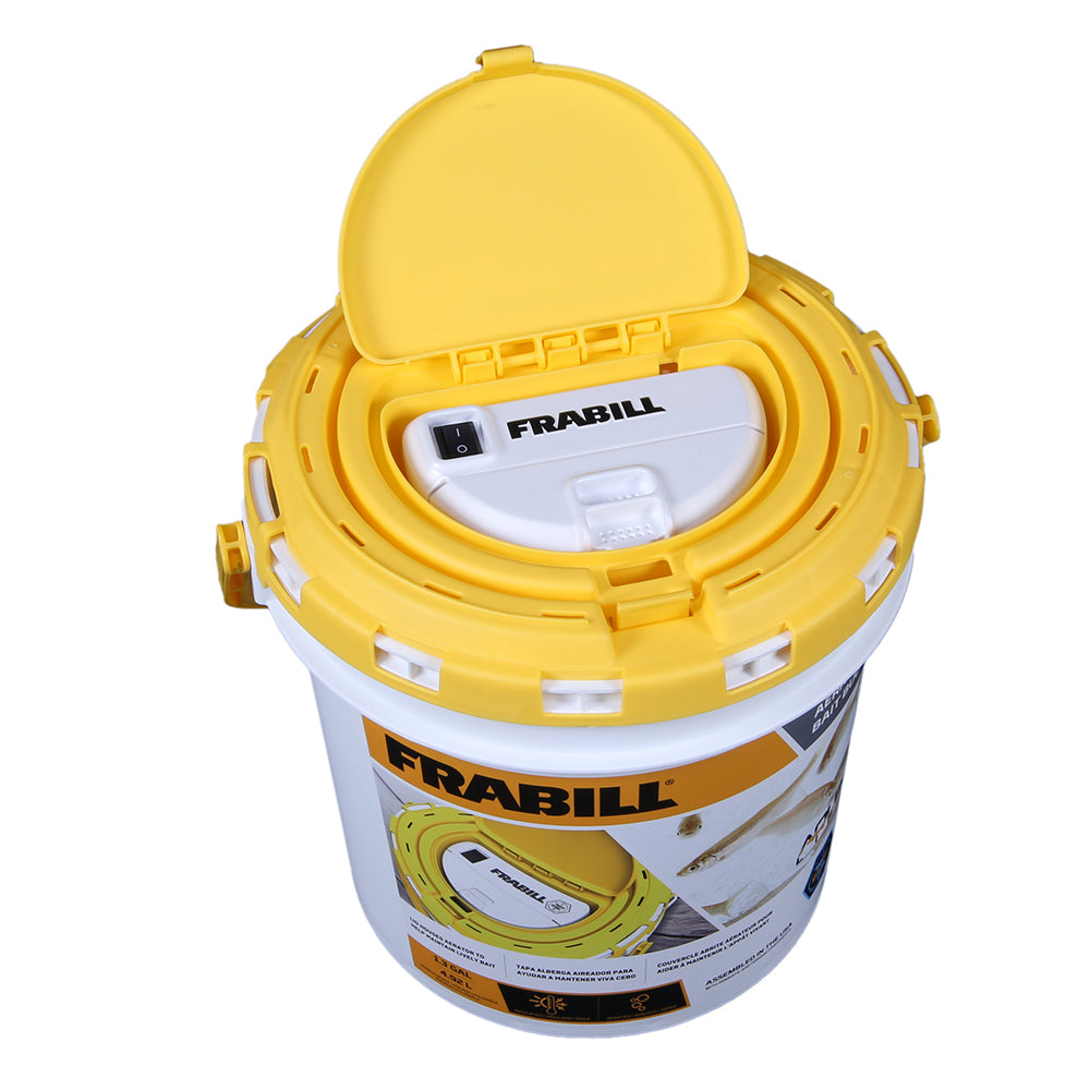 Frabill Dual Fish Bait Bucket wAerator BuiltIn