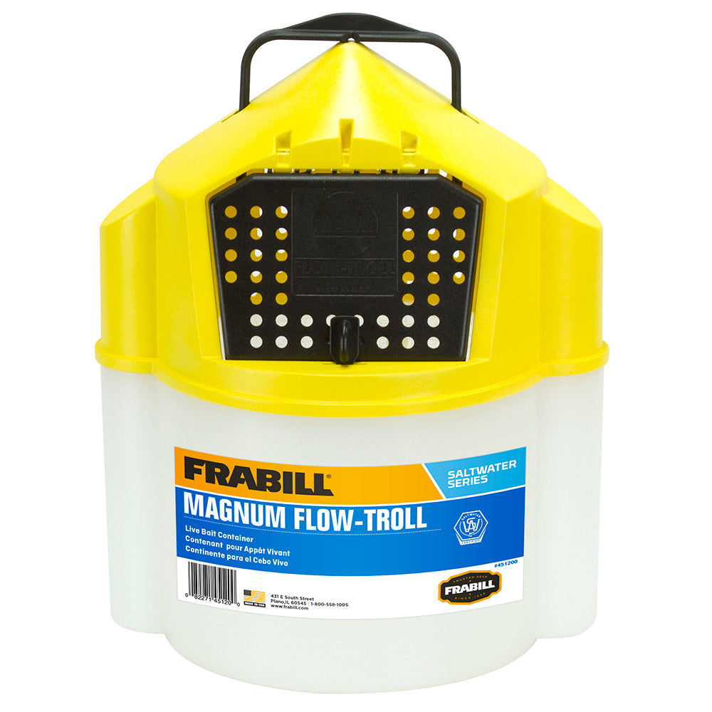 Frabill Magnum Flow Troll Shrimp Bucket 10 Quart