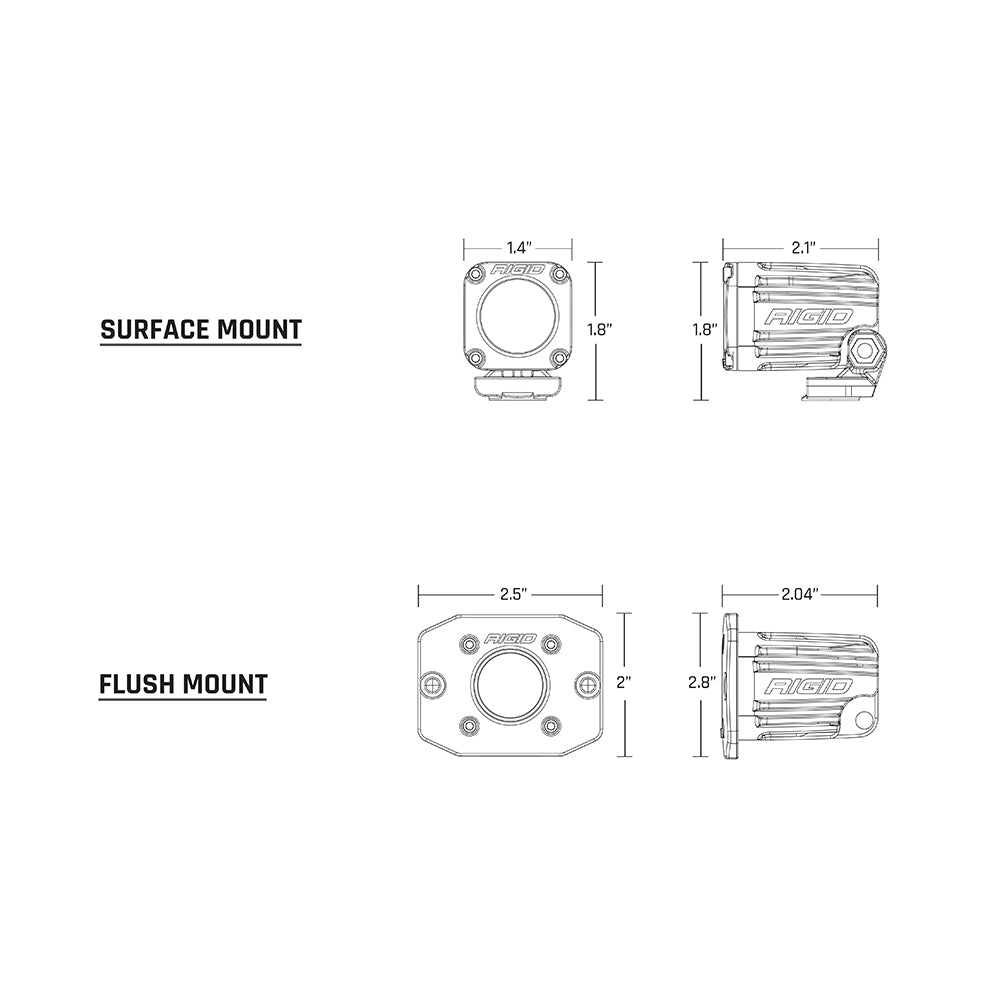 RIGID Industries Ignite Surface Mount Spot Single Black