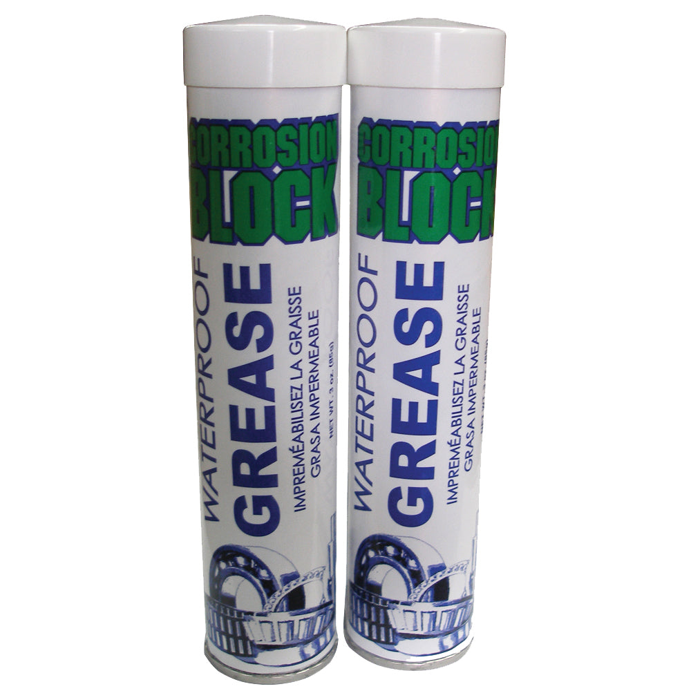 Corrosion Block High Performance Waterproof Grease 2 3oz Cartridges NonHazmat NonFlammable NonToxic