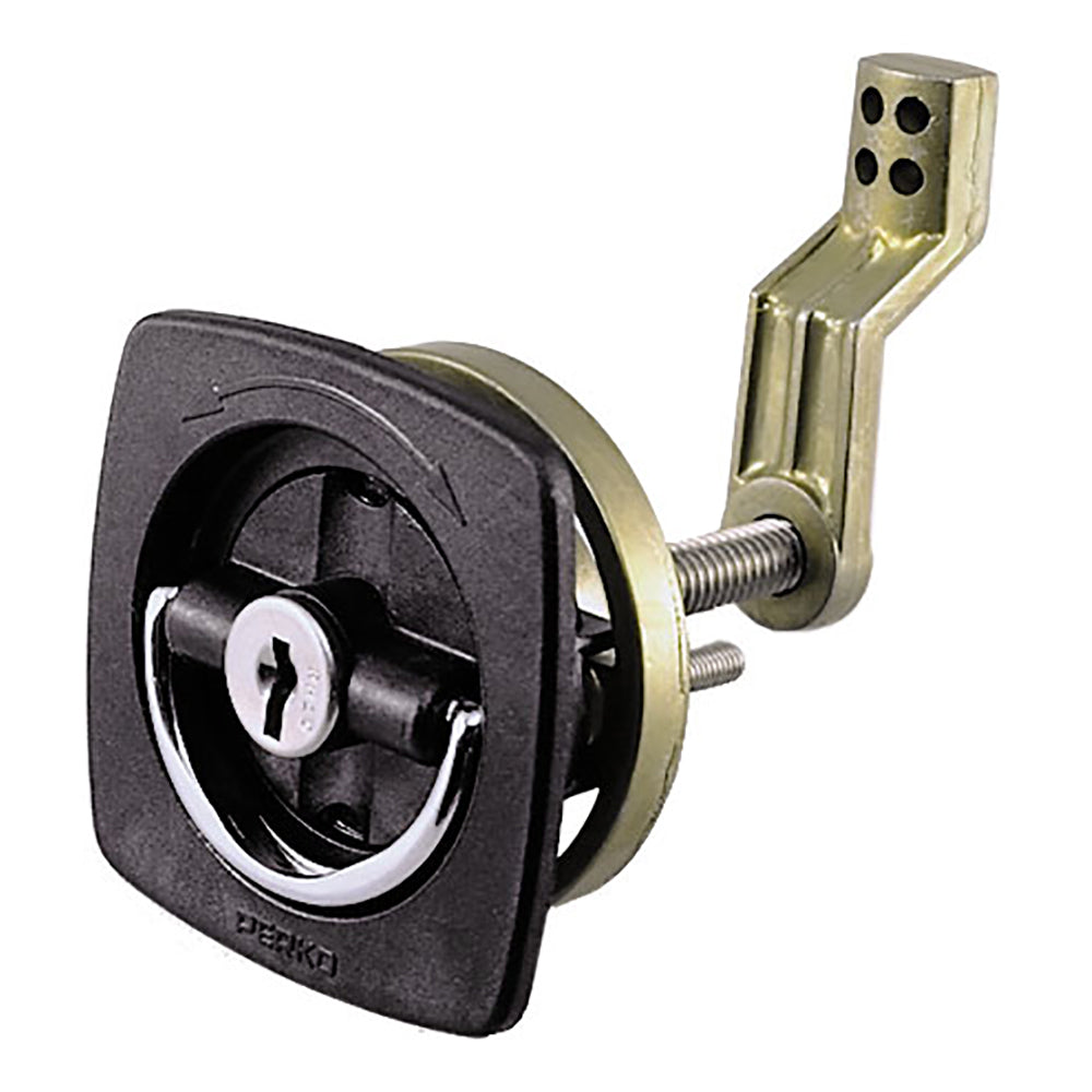 Perko Black Flush Lock 25 x 25 wOffset Cam Bar Flexible Polymer Strike