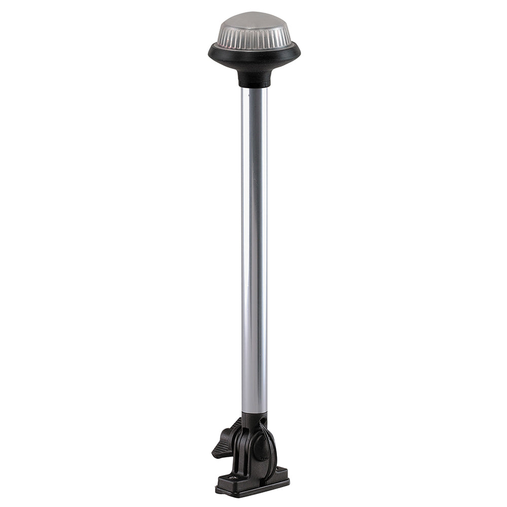 Perko Fold Down AllRound Frosted Globe Pole Light Vertical Mount White