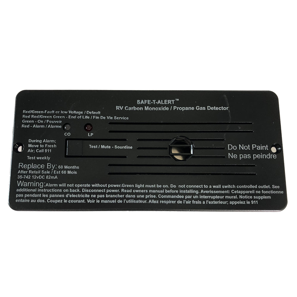 SafeTAlert Combo Carbon Monoxide Propane Alarms Flush Mount Black