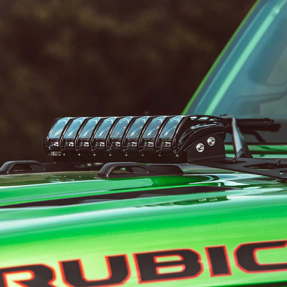 RIGID Industries 2018 Jeep Wrangler JL Adapt Hood Mount f20 Adapt Lightbar