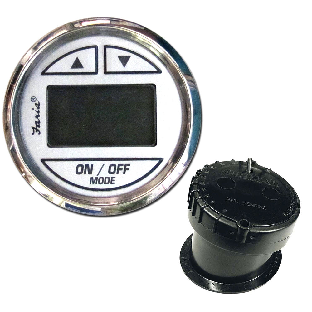 Faria Chesapeake White SS 2 Depth Sounder wInHull Transducer