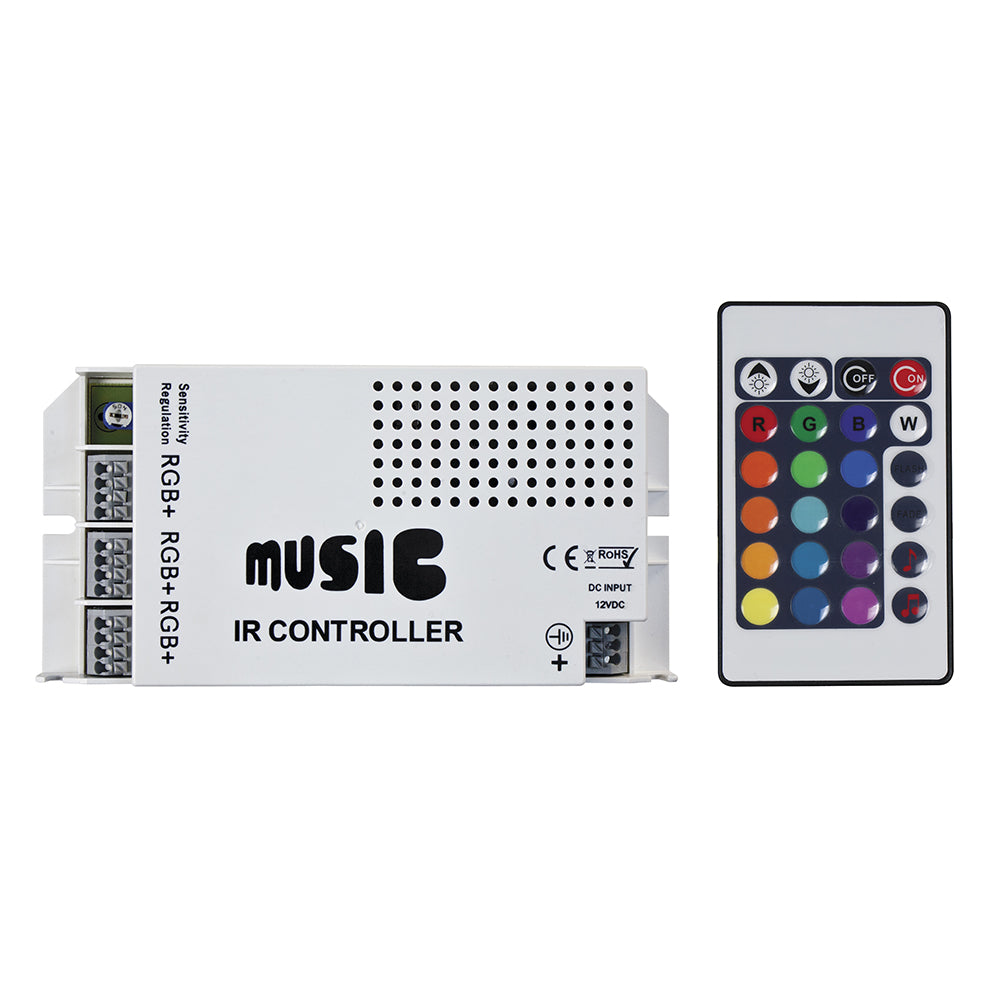 HEISE Sound Activated RGB Controller wIR Remote