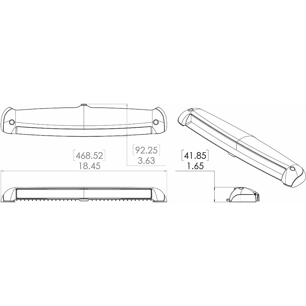 Lumitec Razor 18 Light Bar Flood White