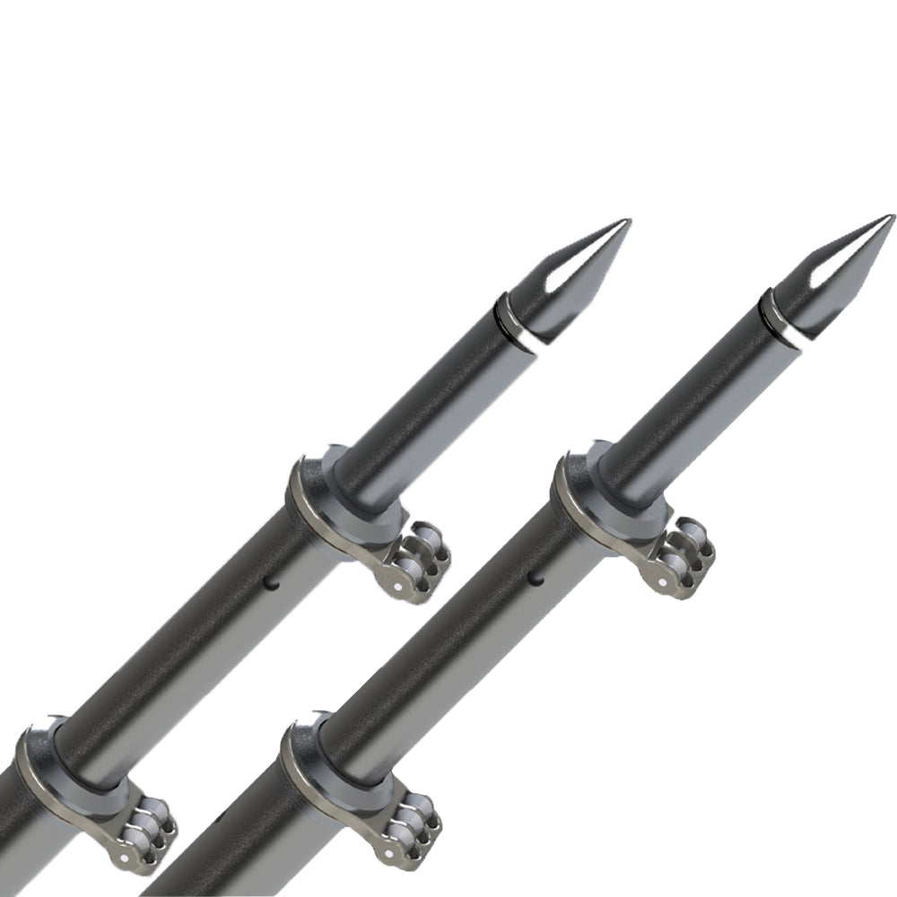 TACO 18 Deluxe Outrigger Poles wRollers SilverBlack