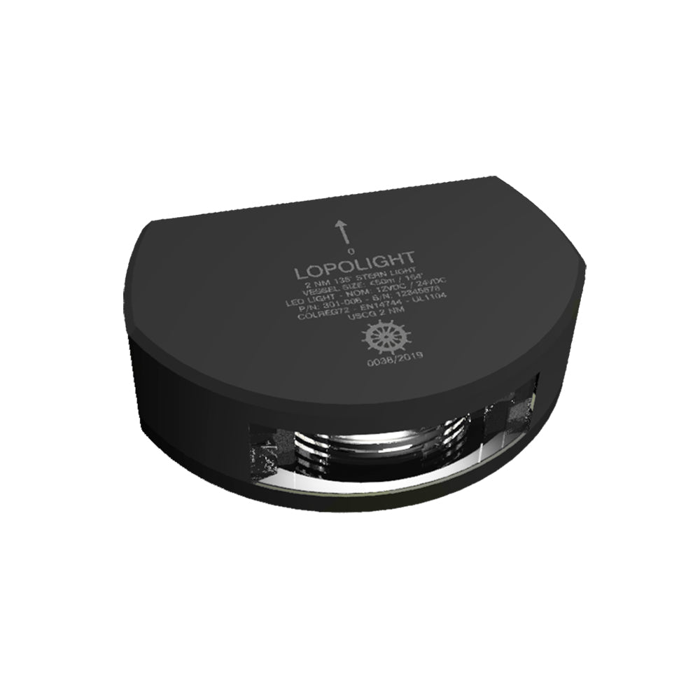 Lopolight Series 301006 Stern Light 2NM Vertical Mount White Black Housing