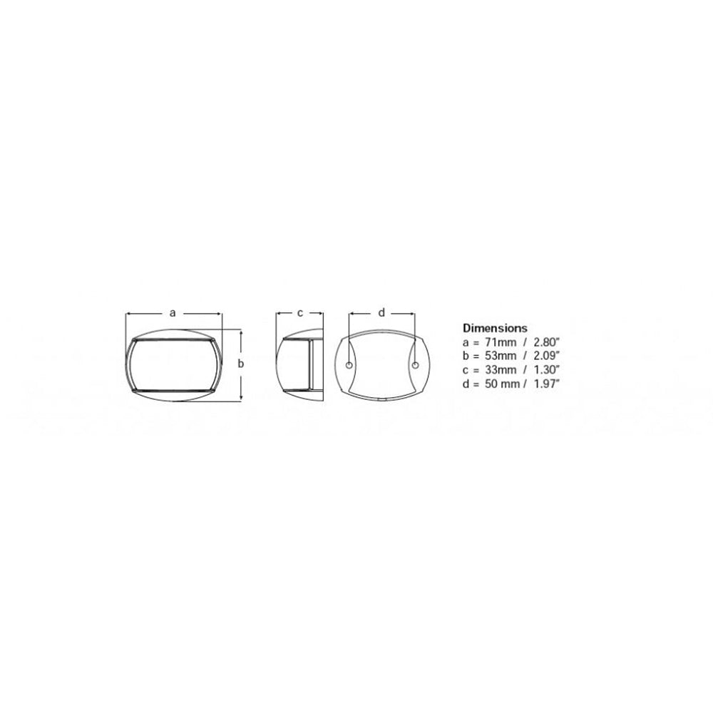 Hella Marine NaviLED Compact 2nm Towing Navigation Lamp Black Shroud