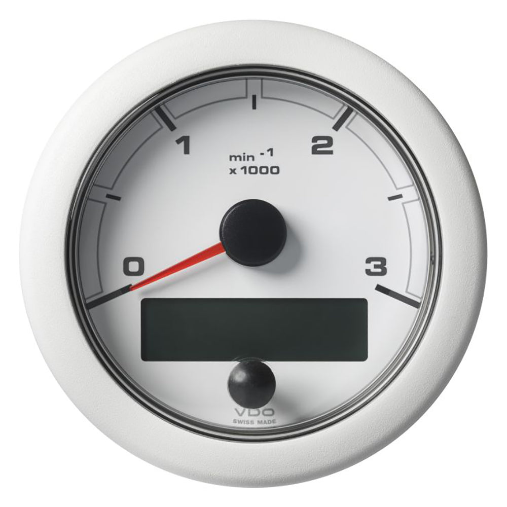 Veratron 338 85MM OceanLink NMEA 2000 Tachometer 3000 RPM White Dial Bezel