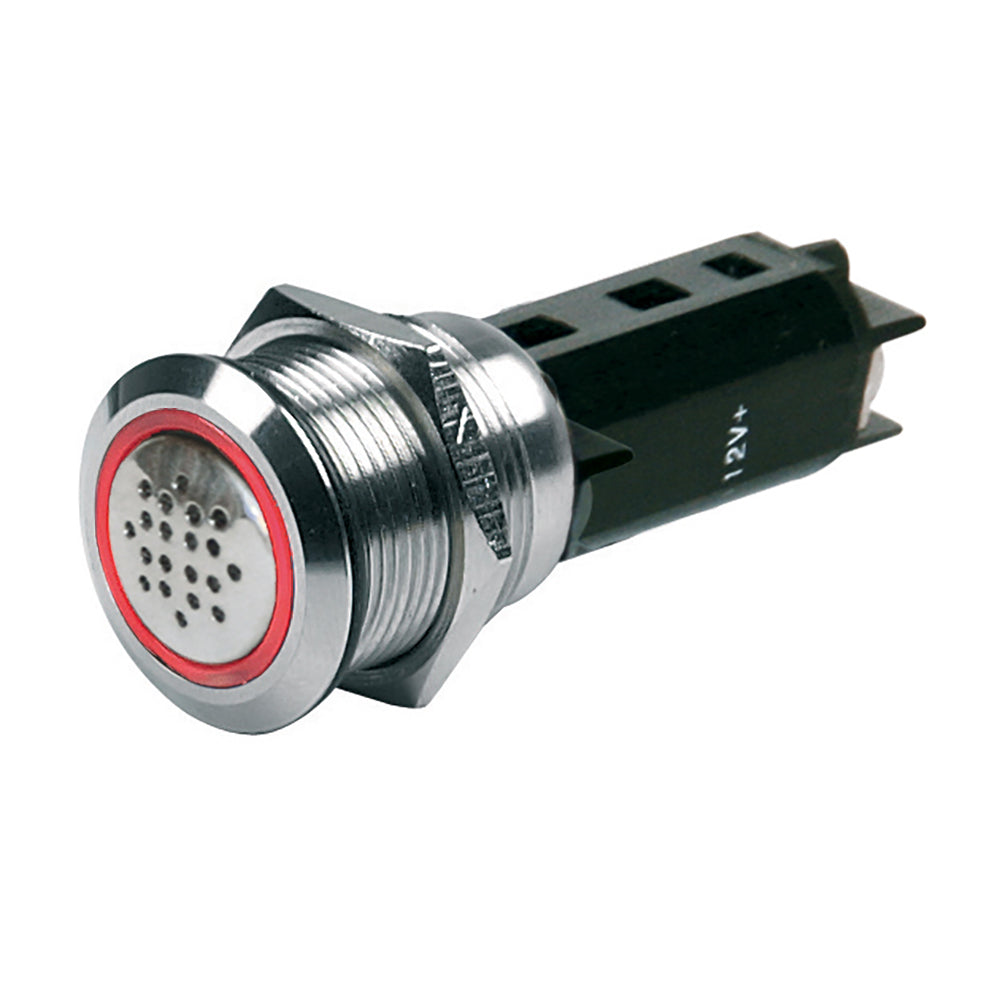 BEP 12V Buzzer wRed LED Warning Light Stainless Steel