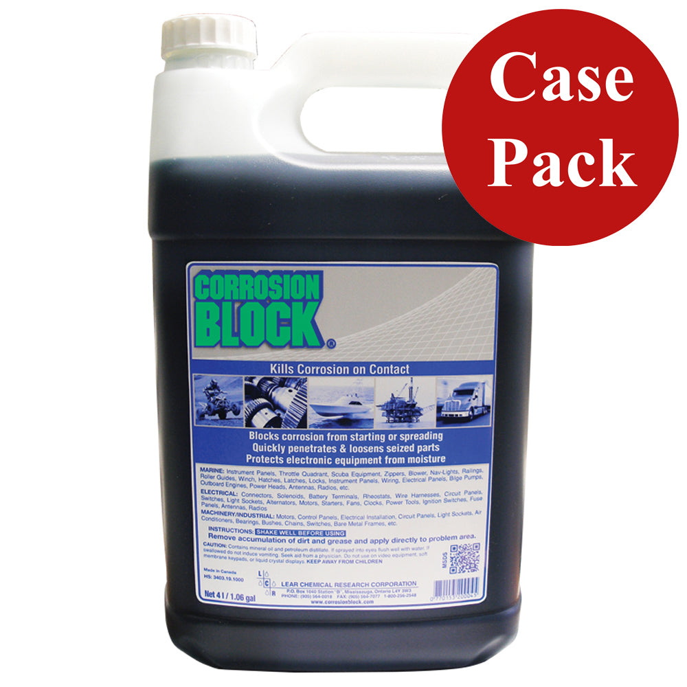 Corrosion Block Liquid 4Liter Refill NonHazmat NonFlammable NonToxic Case of 4
