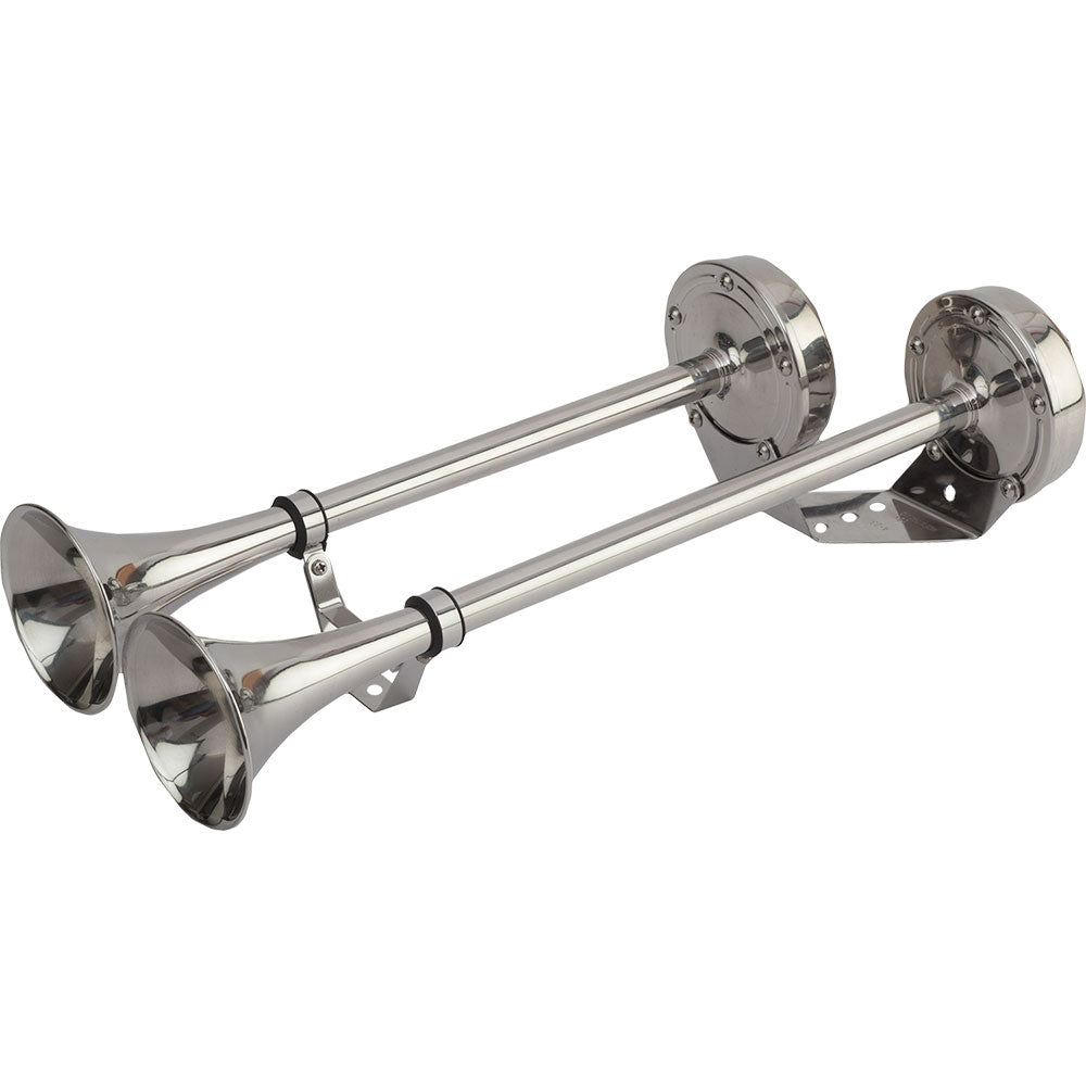 SeaDog MaxBlast Stainless Steel Trumpet 12V Horn Dual