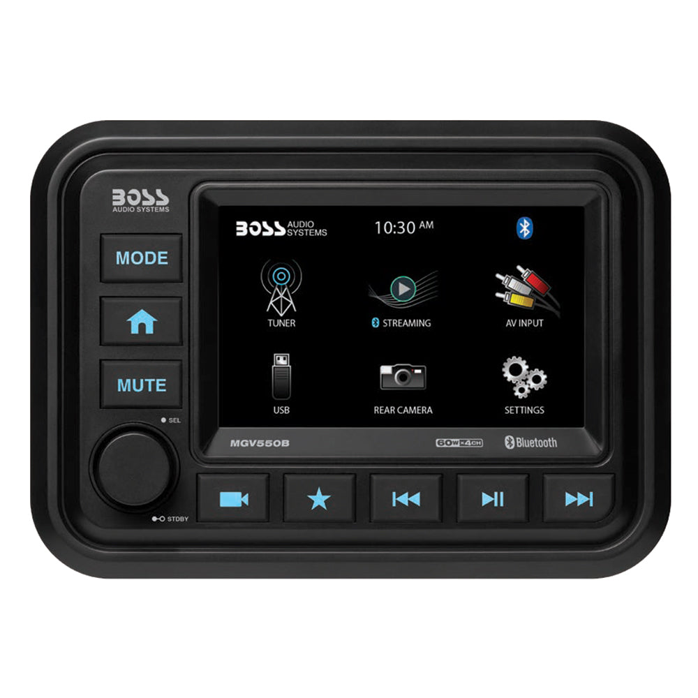 Boss Audio MGV550B Marine Stereo wAMFMBTRear Camera