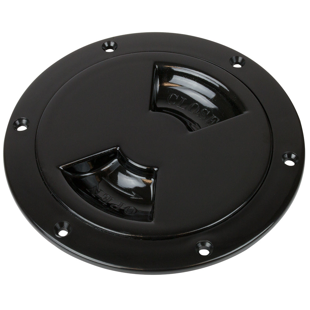 SeaDog QuarterTurn Smooth Deck Plate wInternal Collar Black 8