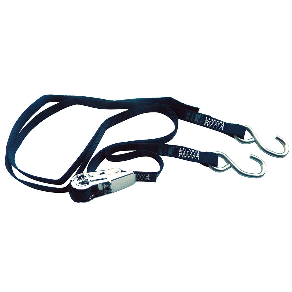 Rod Saver Stainless Steel Ratchet Gunwale TieDown 1 x 16