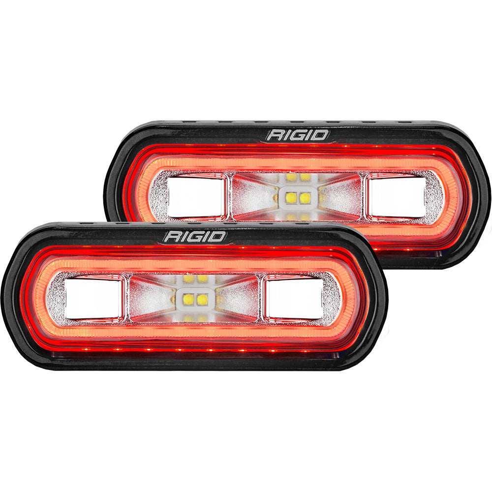 RIGID Industries SRL Series Surface Mount Spreader Light Black Housing Red Halo