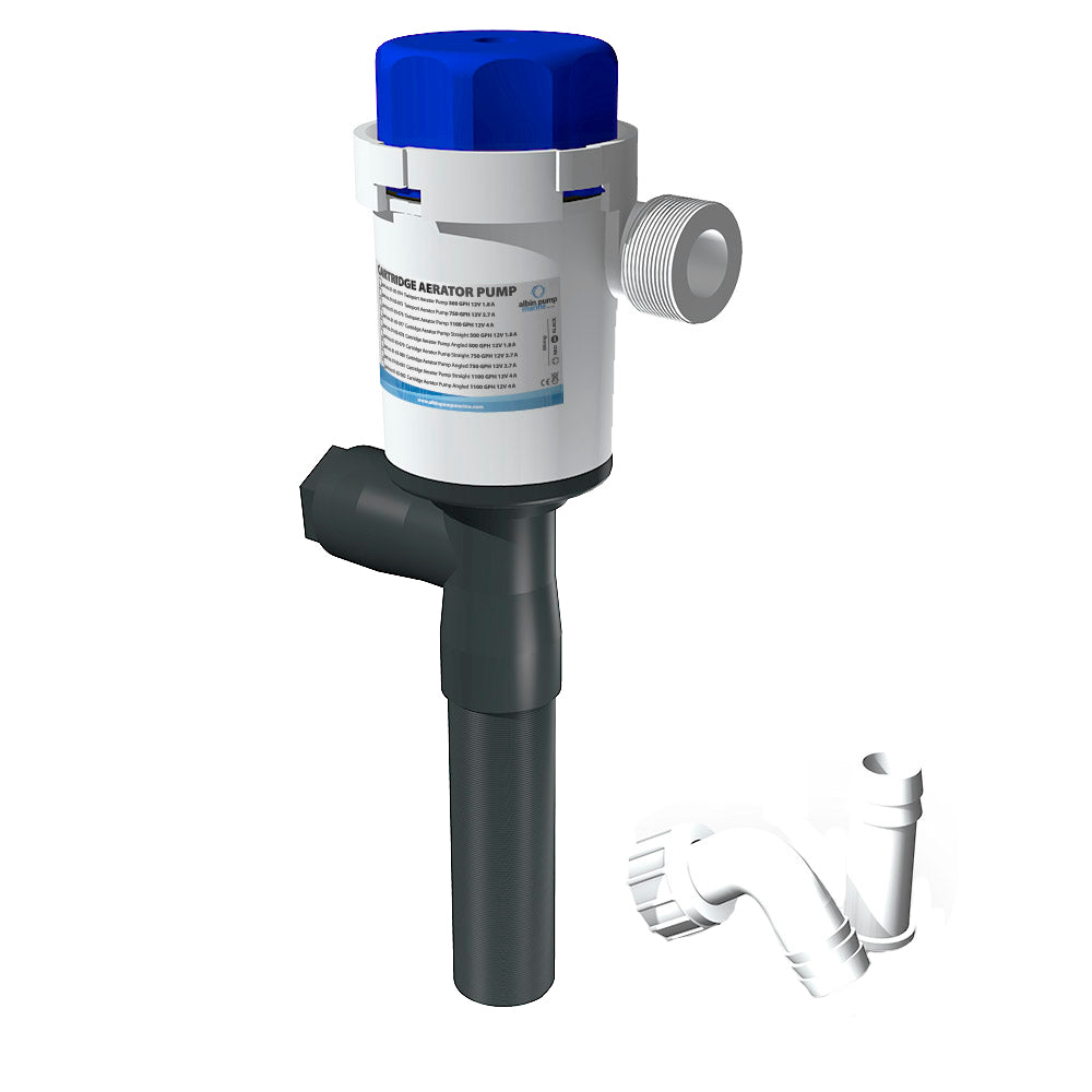 Albin Group Cartridge Aerator Pump 1100 GPH 12V Straight