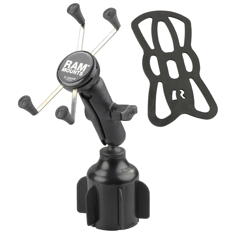 RAM Mount RAM XGrip Large Phone Mount wRAM Stubby Cup Holder Base