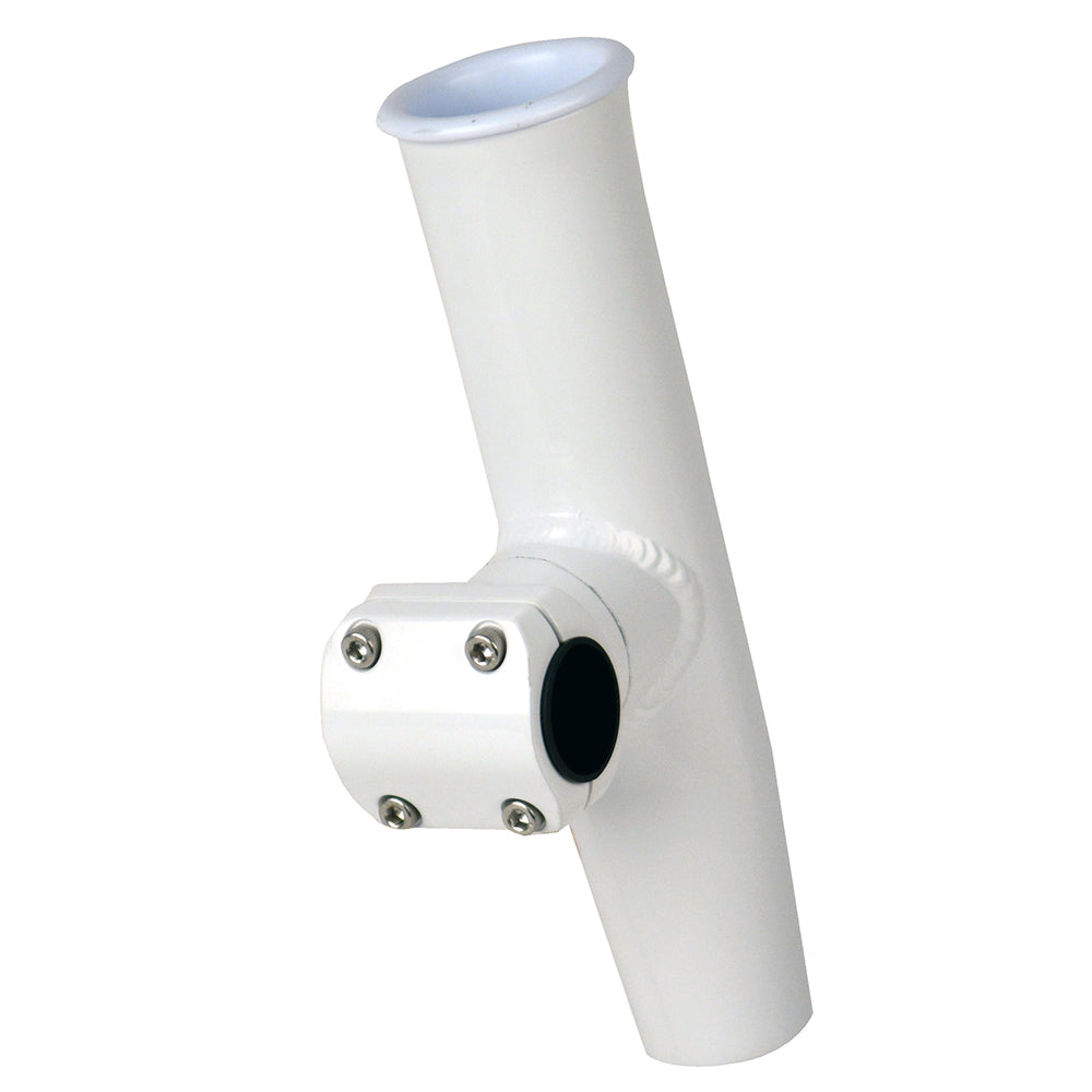 CE Smith Adjustable Mid Mount Rod Holder 166 or 112 OD White Powder Coat Aluminum with Sleeve Hex Key