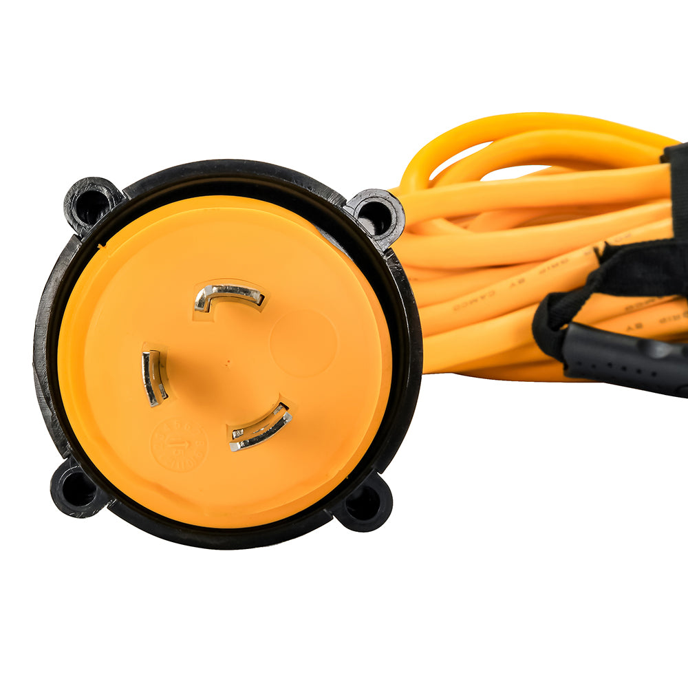 Camco 30 Amp Power Grip Marine Extension Cord 50 MLockingFLocking Adapter