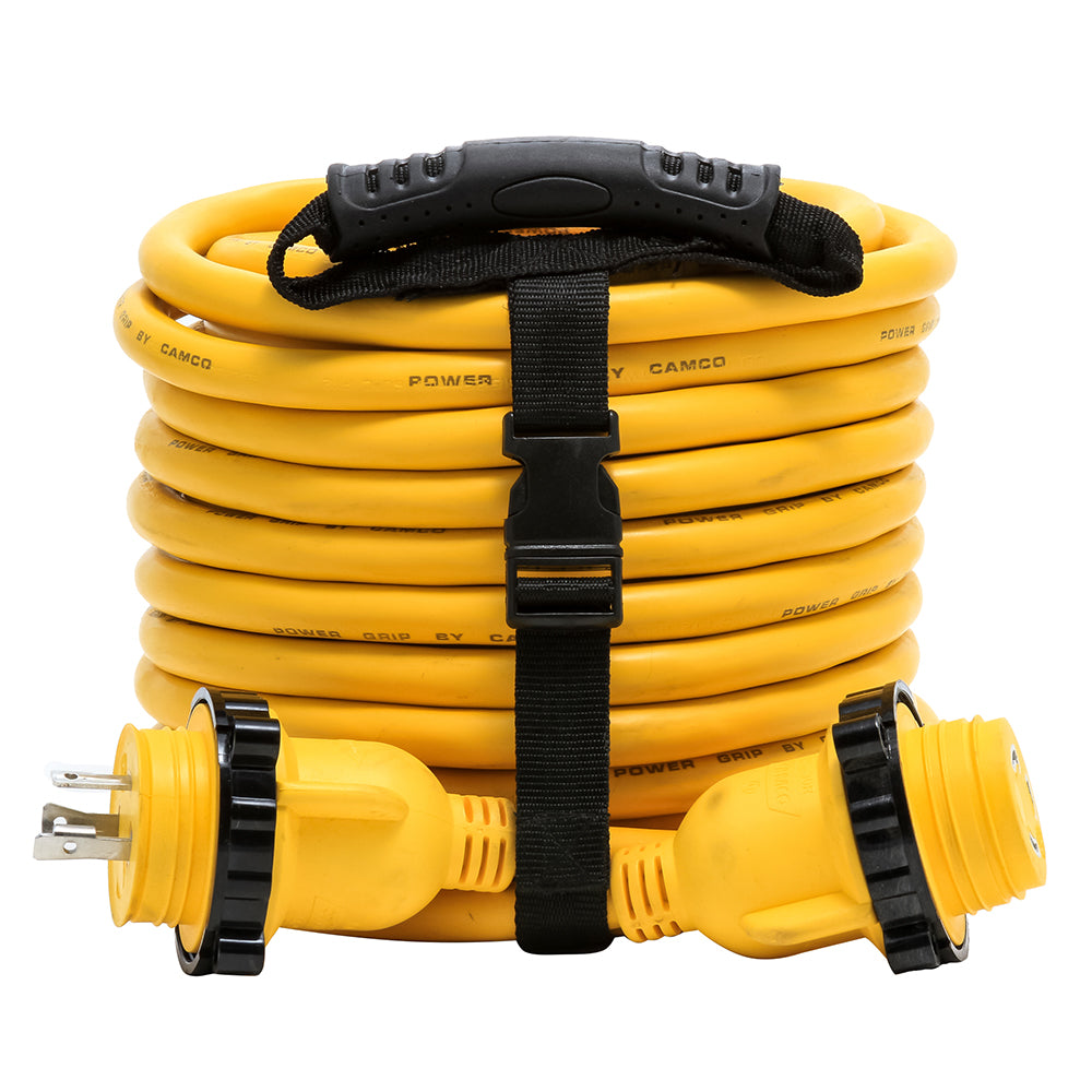 Camco 30 Amp Power Grip Marine Extension Cord 50 MLockingFLocking Adapter