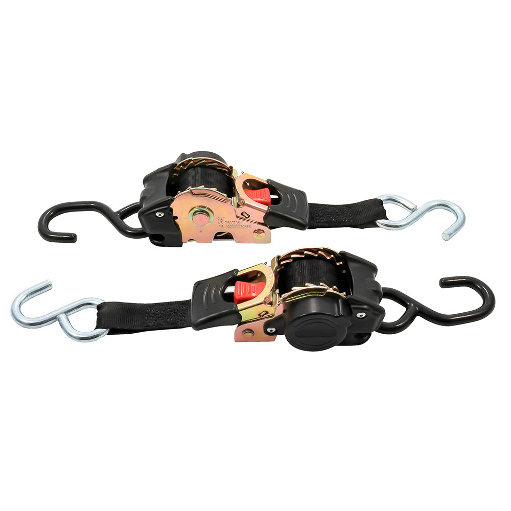 Camco Retractable TieDown Straps 1 Width 6 Dual Hooks