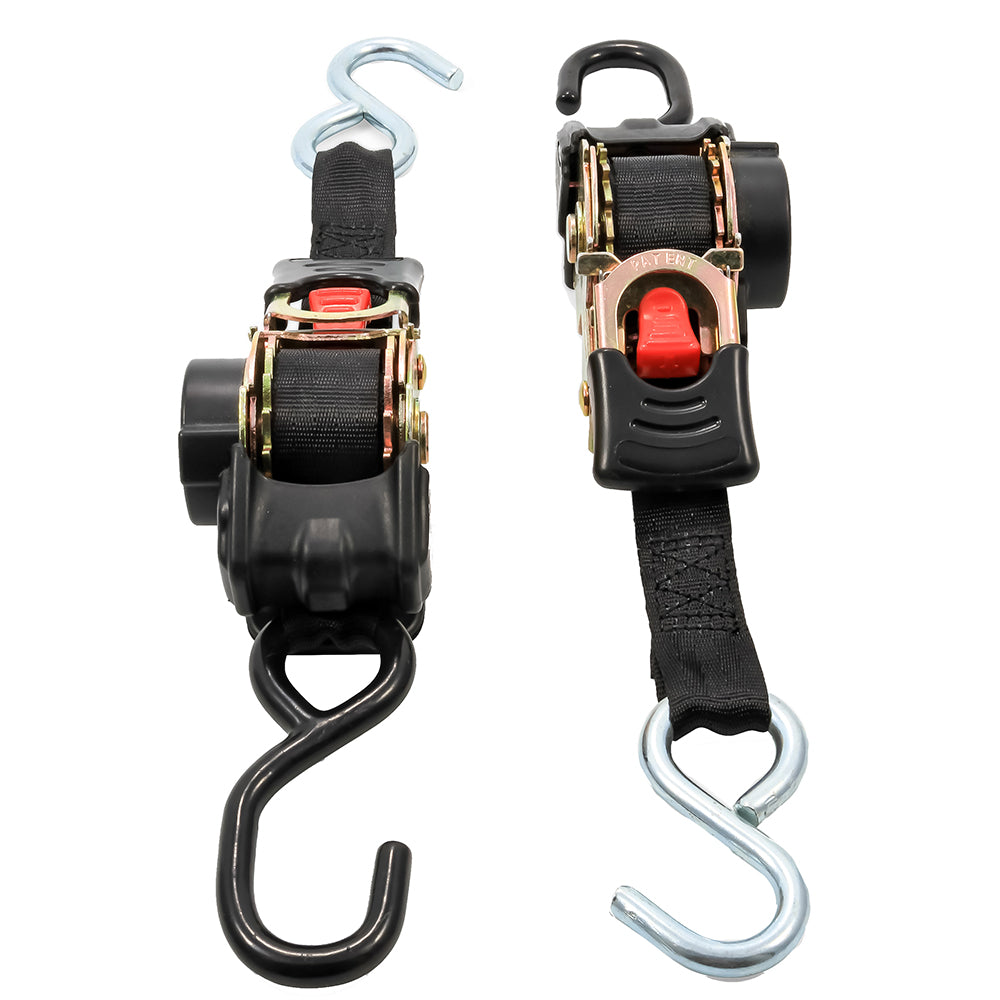 Camco Retractable TieDown Straps 1 Width 6 Dual Hooks