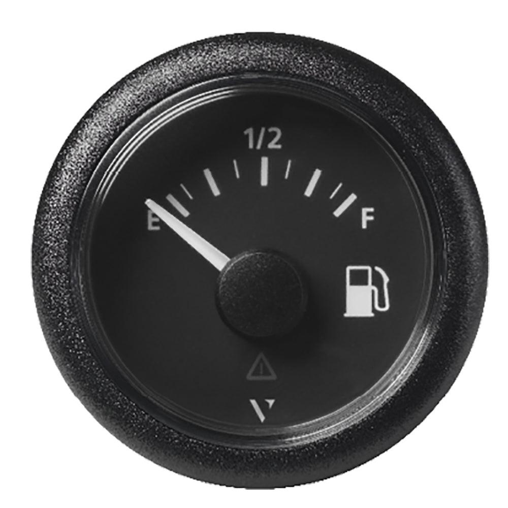 Veratron 52MM 2116 ViewLine Fuel Level Gauge EmptyFull 240335 OHM Black Dial Round Bezel