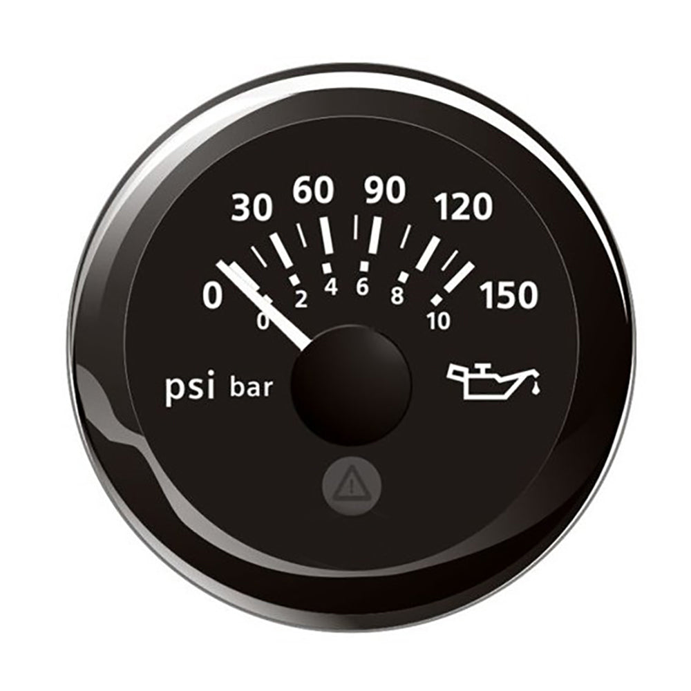Veratron 52MM 2116 ViewLine Oil Pressure Indicator 0 to 150 PSI Black Dial Round Bezel