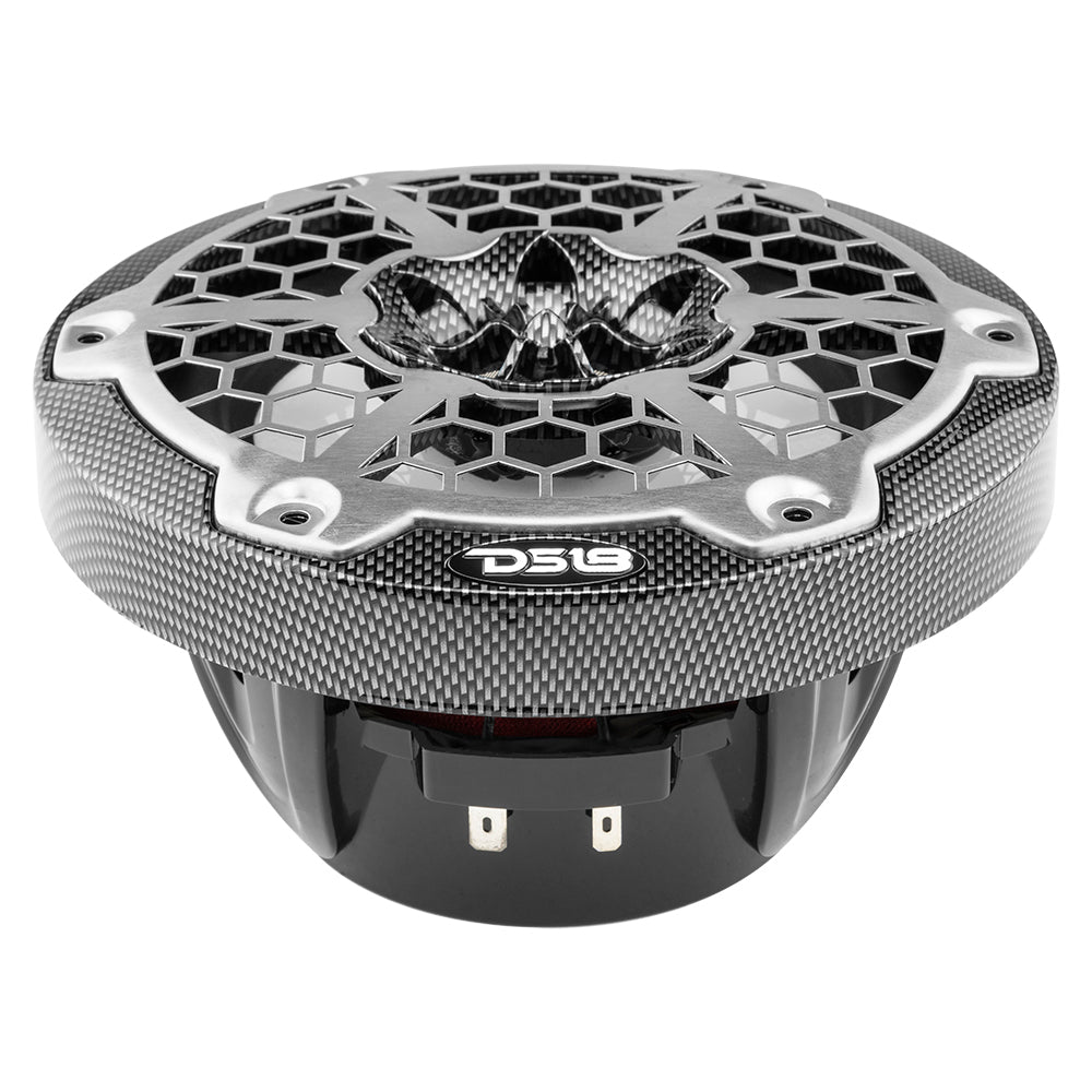 DS18 HYDRO 65 2Way Marine Speakers wRGB LED Lights 300W Black Carbon Fiber
