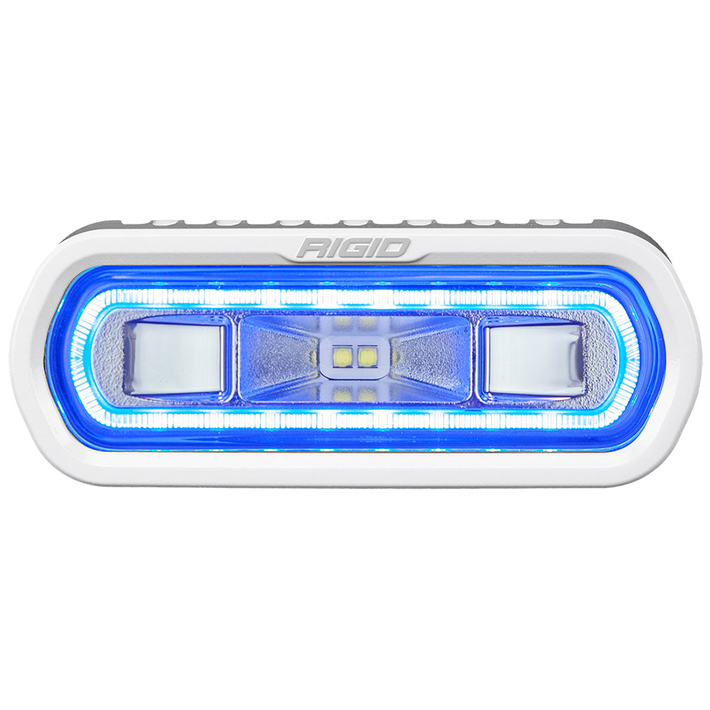RIGID Industries SRL Series Marine Spreader Light White Surface Mount White Light wBlue Halo