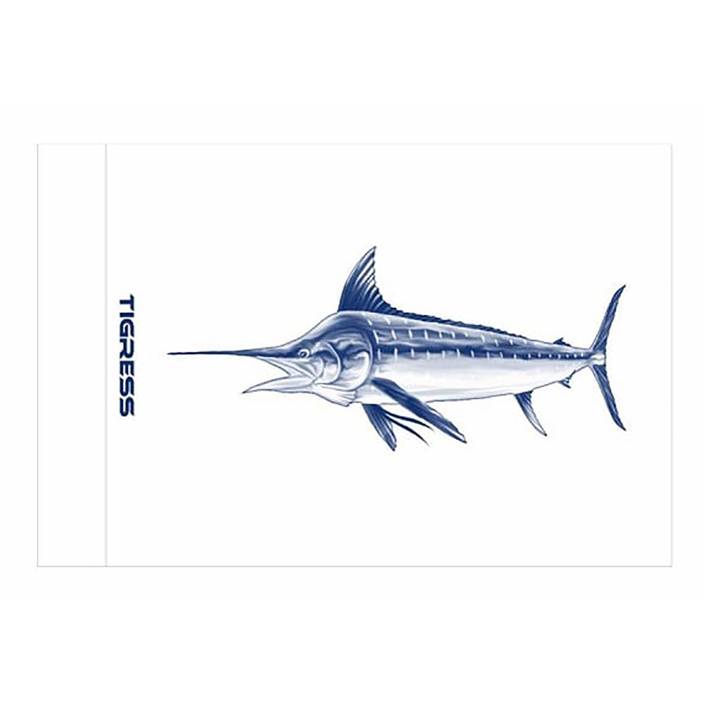 Tigress White Marlin Release Flag 12 x 18
