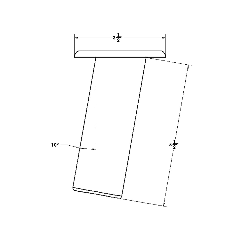 TACO Flush Mount Rod Holder 10 Deluxe Anodized Finish