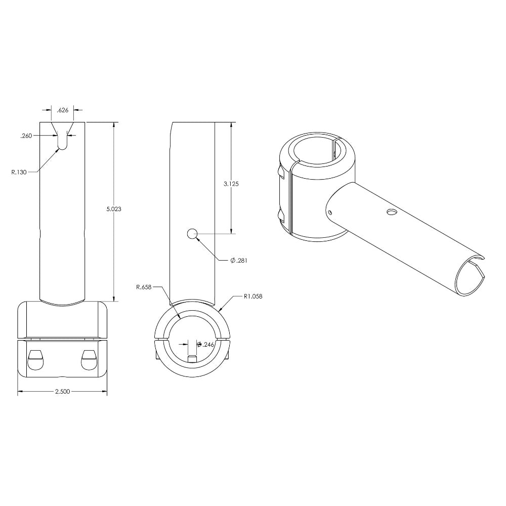 TACO ShadeFin Fixed ClampOn Mount