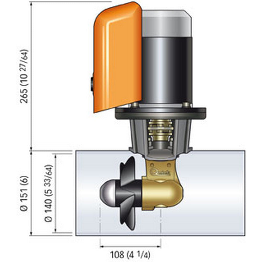 Quick Bow Thruster BTQ 14040 40KGF 12V D140 22kW