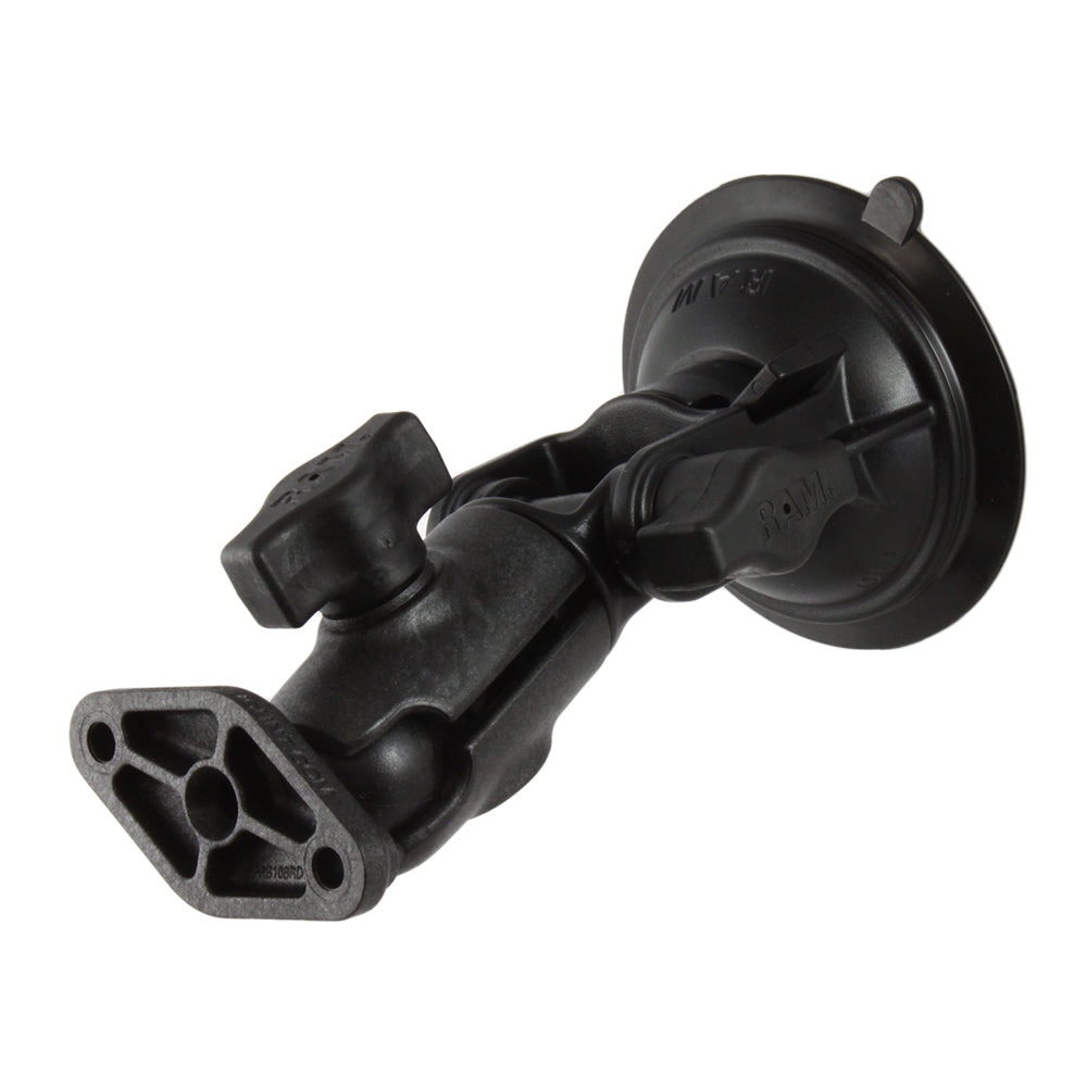 RAM Mount RAM TwistLock Composite Suction Cup Ratchet Mount wDiamond Plate