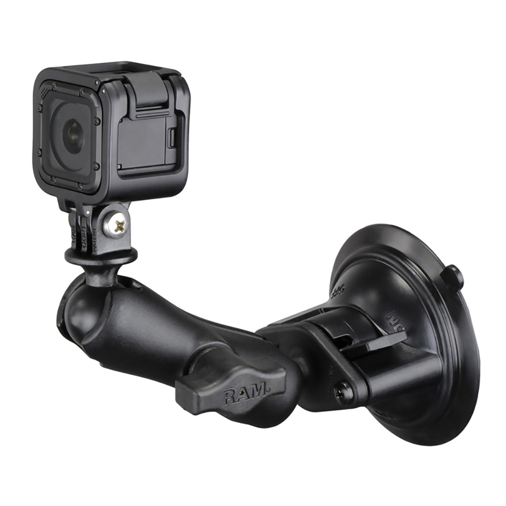 RAM Mount RAM TwistLock Suction Cup Mount wUniversal Action Camera Adapter