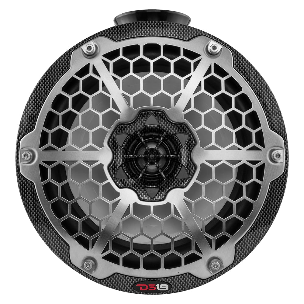 DS18 HYDRO 8 Compact Wakeboard Pod Tower wRGB Light 375W Black Carbon Fiber