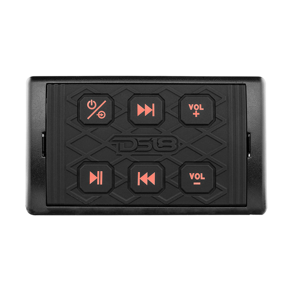 DS18 Marine Waterproof Bluetooth Streaming Audio Receiver Square Controller fAndroid iPhone
